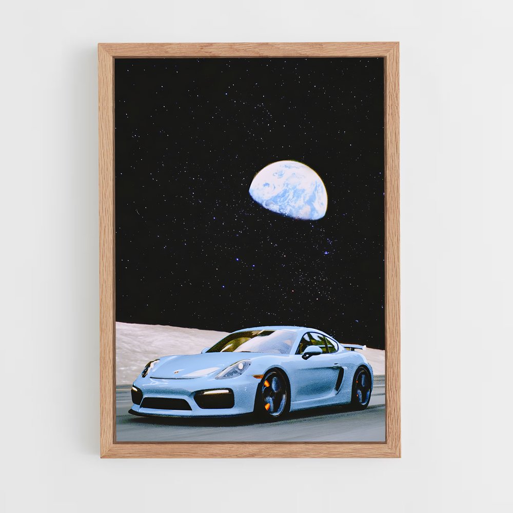 Poster Lune de Cayman – affiche Porsche (vue 4)